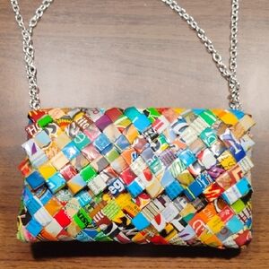 Handmade Upcycled Potato Chip Bag Purse